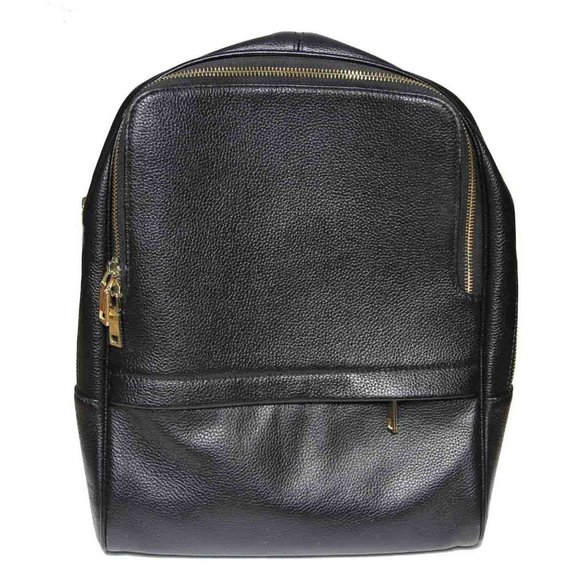 Coolcy Leather Backpack Black Women\'s main image 4